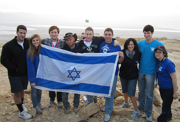 Hillel students on a Birthright trip.